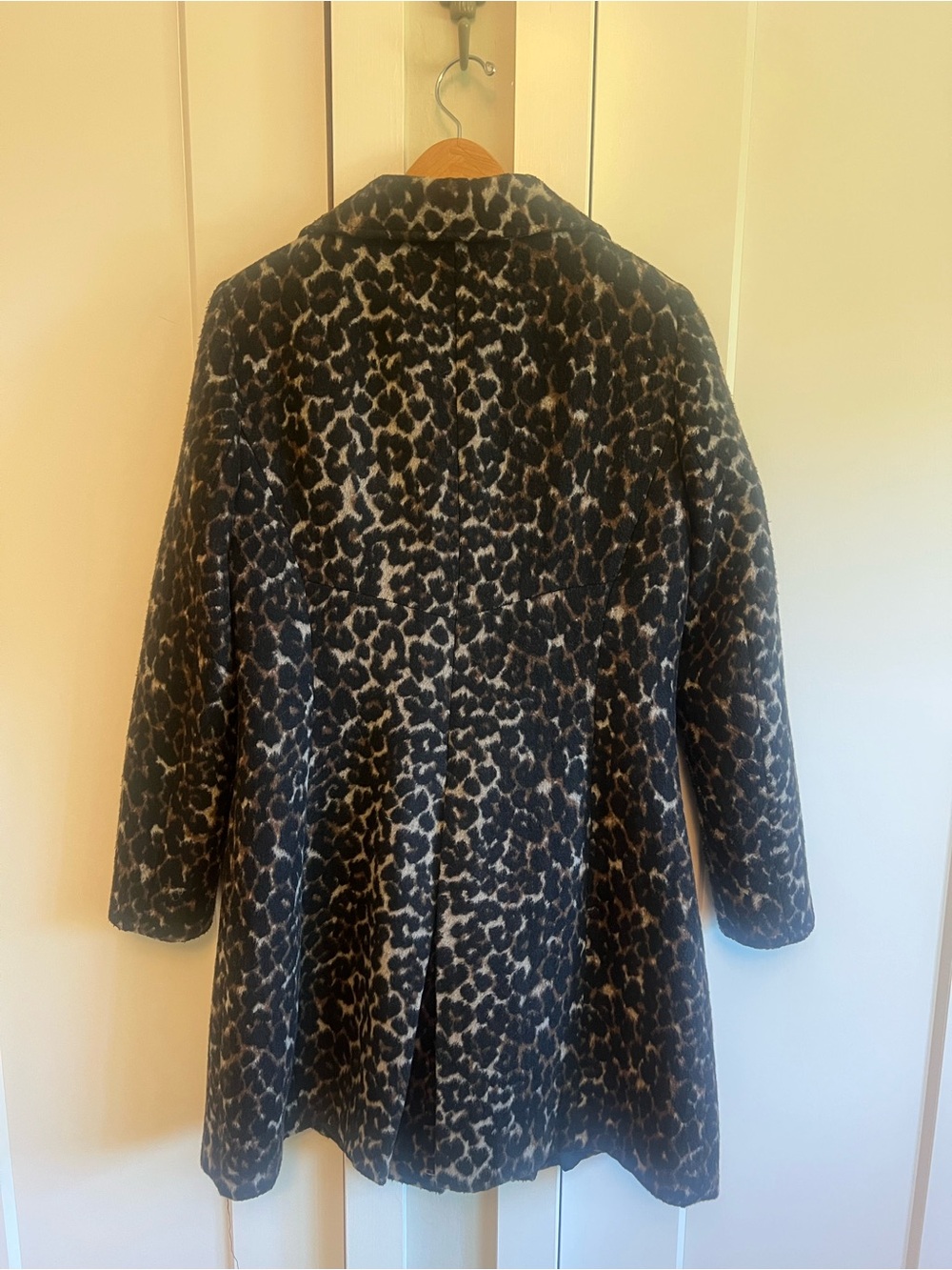 Via Spiga Leopard Print Wool-Blend Coat - Picture 4 of 5